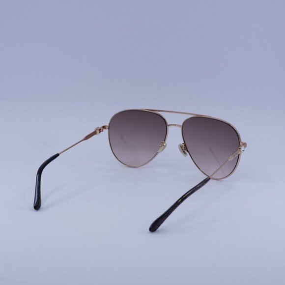 Jimmy Choo OLLY/S 0DDB HA Sunglasses Gold Aviator Frame, Brown Lenses - Picture 5 of 10